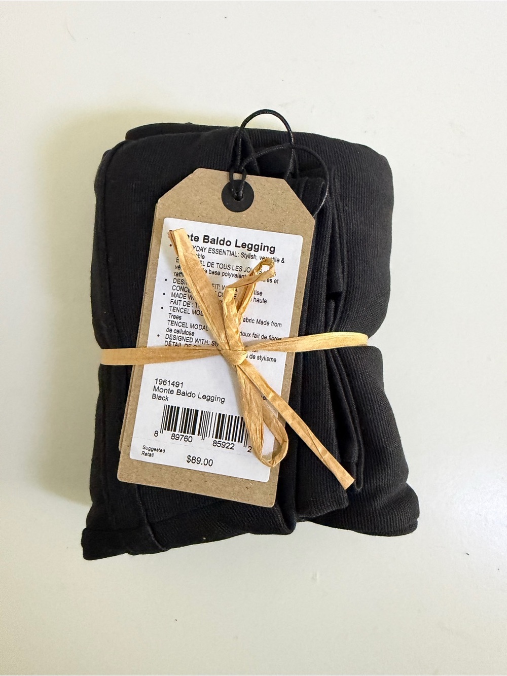 Prana Monte Baldo Black Leggings Comfortable Everyday Size XS